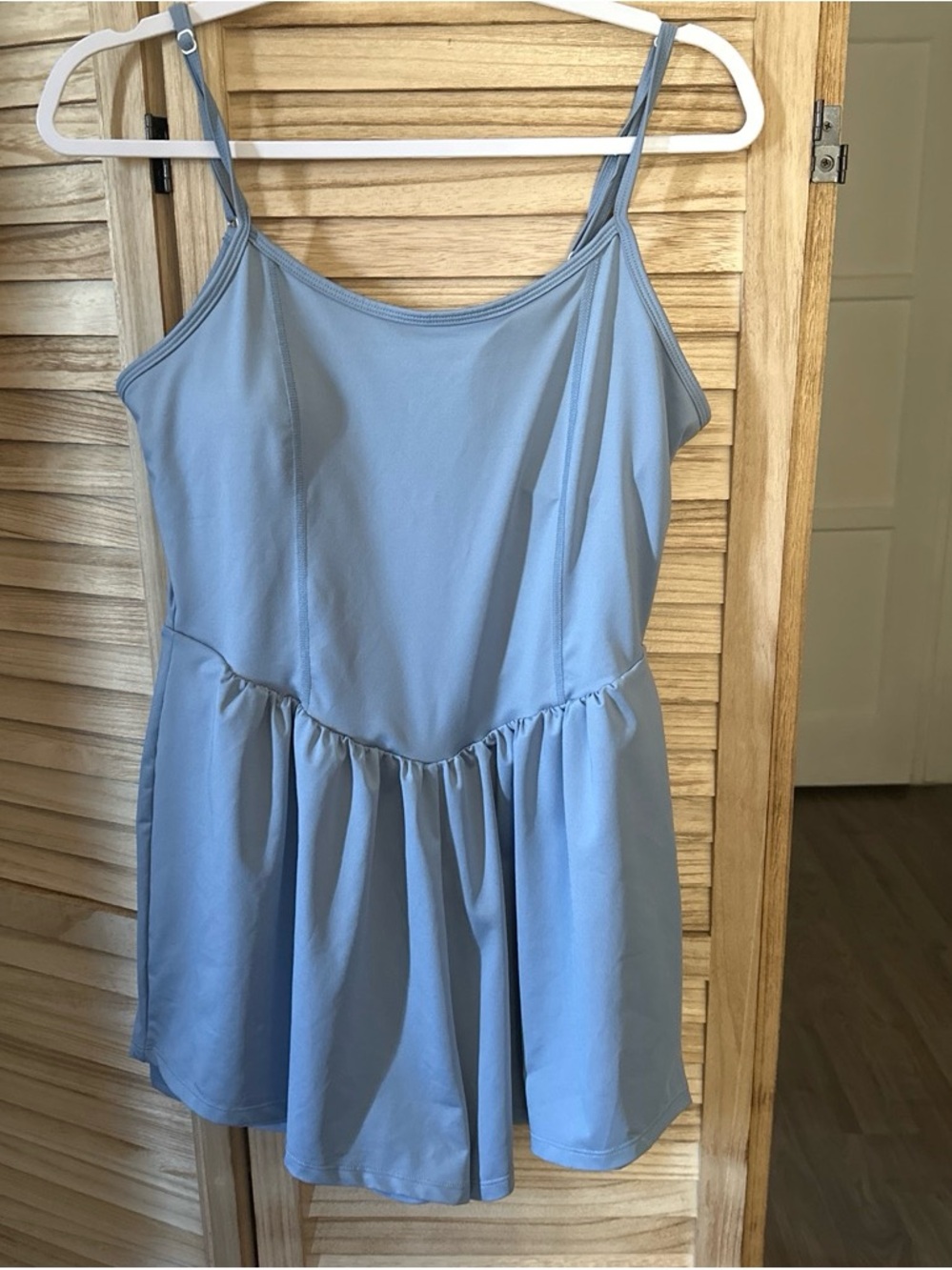 Light Blue Spaghetti-Strap Romper